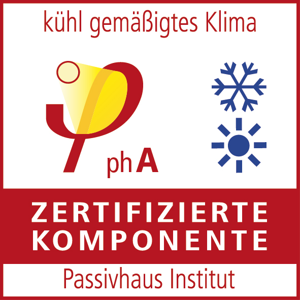 kühl gemäßigtes Klima- zertifizierte Komponente Passivhaus Institut